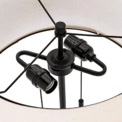 24 In. Black Table And Desk Lamps With USB Ports And Twin Lights (Set Of 2) -Lamp Parts merra lamp sets ptl 1822 00 bnhd 1 44 1000