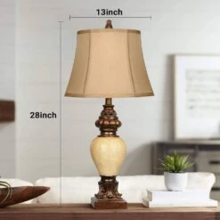 Avex 28 In. Vintage Bronze Dimmable Table Lamps Set With Bell Shade And Two Bulbs (Set Of 2) 12 Avex 28 In. Vintage Bronze Dimmable Table Lamps Set With Bell Shade And Two Bulbs (Set Of 2) -Lamp Parts miscool lamp sets tlh10q927n 66 1000