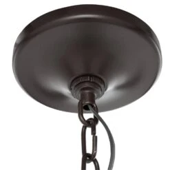 3-Light Bronze Pendant With Organza Shade -Lamp Parts miz hampton bay pendant lights 89549 1d 1000