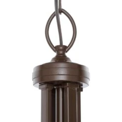 3-Light Bronze Pendant With Organza Shade -Lamp Parts miz hampton bay pendant lights 89549 66 1000