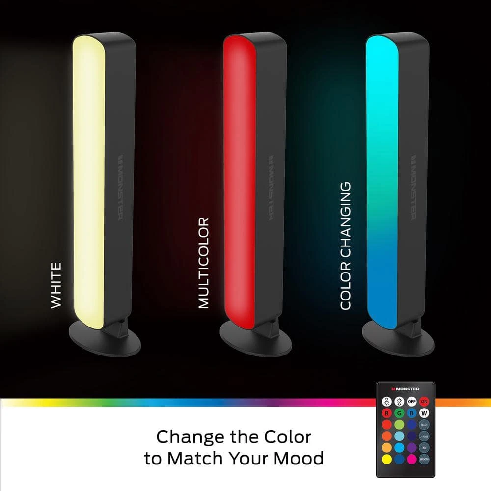 Monster 2-Pack Multi-Color LED Light Bar With Multi-Position Base, Included With Remote Control And Cable 5 Monster 2-Pack Multi-Color LED Light Bar With Multi-Position Base, Included With Remote Control And Cable - Image 3