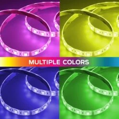 Monster 2-Pack 6.5 Ft. Color-Changing LED Light Strip, USB-Powered From 5-Volt USB Ports, Remote Control Included 17 Monster 2-Pack 6.5 Ft. Color-Changing LED Light Strip, USB-Powered From 5-Volt USB Ports, Remote Control Included -Lamp Parts monster wall light panels ecom 1060 pp2 44 1000