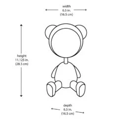 White 11.125 In. Indoor Teddy Bear Table Lamp With Dimmable And RGB Color Changing Features 18 White 11.125 In. Indoor Teddy Bear Table Lamp With Dimmable And RGB Color Changing Features -Lamp Parts monteaux lighting novelty lights hpi 10037 40 1000