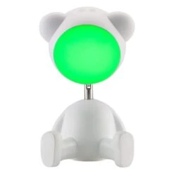 White 11.125 In. Indoor Teddy Bear Table Lamp With Dimmable And RGB Color Changing Features 22 White 11.125 In. Indoor Teddy Bear Table Lamp With Dimmable And RGB Color Changing Features -Lamp Parts monteaux lighting novelty lights hpi 10037 77 1000