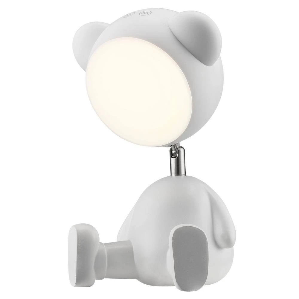 White 11.125 In. Indoor Teddy Bear Table Lamp With Dimmable And RGB Color Changing Features 14 White 11.125 In. Indoor Teddy Bear Table Lamp With Dimmable And RGB Color Changing Features - Image 12