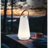 13.75 In. White Indoor/Outdoor Rechargeable Battery Operated LED Lamp With Built-In Wireless Speaker -Lamp Parts monteaux lighting novelty lights hs 9016 64 1000