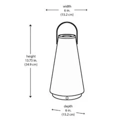 13.75 In. White Indoor/Outdoor Rechargeable Battery Operated LED Lamp With Built-In Wireless Speaker -Lamp Parts monteaux lighting novelty lights hs 9016 a0 1000