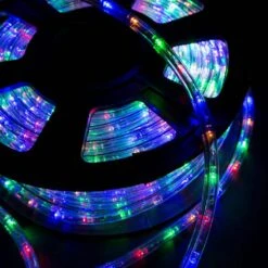 Outdoor 100 Ft. 110-Volt Plug-In Multi-Color Color Changing Light LED Color Changing Lights Rope Light -Lamp Parts multi color walsport rope lights usli1002color 4f 1000