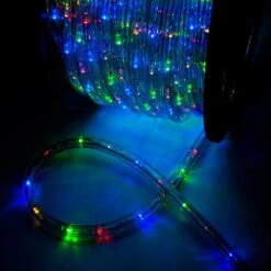 Outdoor 150 Ft. 110-Volt Plug-In Multi-Color Color Changing Light LED Rope Light -Lamp Parts multi color walsport rope lights usli1003color d4 1000