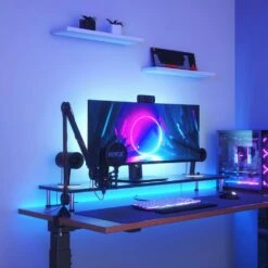 Nanoleaf 80 In. Essentials Matter-Enabled Smart Color Changing LED Lightstrip Strip Light Smarter Kit (2 M) -Lamp Parts nanoleaf led strip lights nf080k03 2ls 40 1000