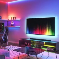 Nanoleaf 80 In. Essentials Matter-Enabled Smart Color Changing LED Lightstrip Strip Light Smarter Kit (2 M) -Lamp Parts nanoleaf led strip lights nf080k03 2ls 4f 1000