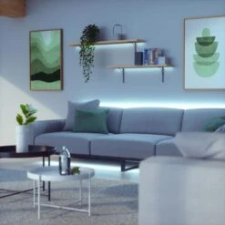 Nanoleaf 80 In. Essentials Matter-Enabled Smart Color Changing LED Lightstrip Strip Light Smarter Kit (2 M) -Lamp Parts nanoleaf led strip lights nf080k03 2ls c3 1000