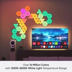 Nanoleaf Shapes Smart Wifi Black Mini Triangle Expansion Pack (10 Panels Included) Starter Kit Required 11 Nanoleaf Shapes Smart Wifi Black Mini Triangle Expansion Pack (10 Panels Included) Starter Kit Required -Lamp Parts nanoleaf night lights nl48 1101tw 10pk 66 1000