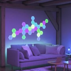 Nanoleaf Shapes-Hexagons Expansion Pack -Lamp Parts nanoleaf smart light bulbs nl42 0001hx 3pk 76 1000