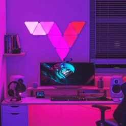 Nanoleaf Shapes-Triangles Smarter Kit -Lamp Parts nanoleaf smart light bulbs nl47 7003tw 7pk 66 1000