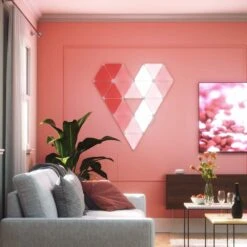 Nanoleaf Shapes-Triangles Smarter Kit -Lamp Parts nanoleaf smart light bulbs nl47 7003tw 7pk c3 1000