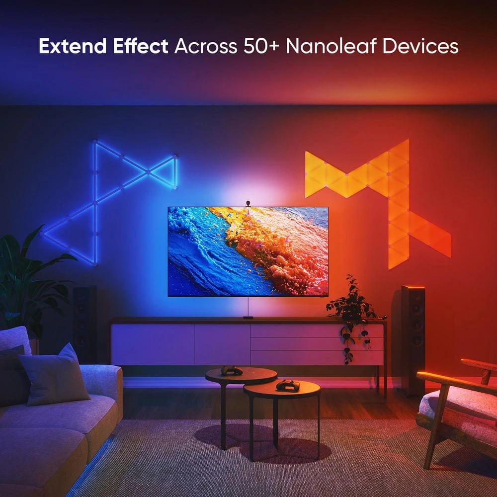 Nanoleaf 4D LED Addressable Lighting- Strip Light With Camera Starter Kit For 65 In. To 85 In. TVs 12 Nanoleaf 4D LED Addressable Lighting- Strip Light With Camera Starter Kit For 65 In. To 85 In. TVs - Image 10
