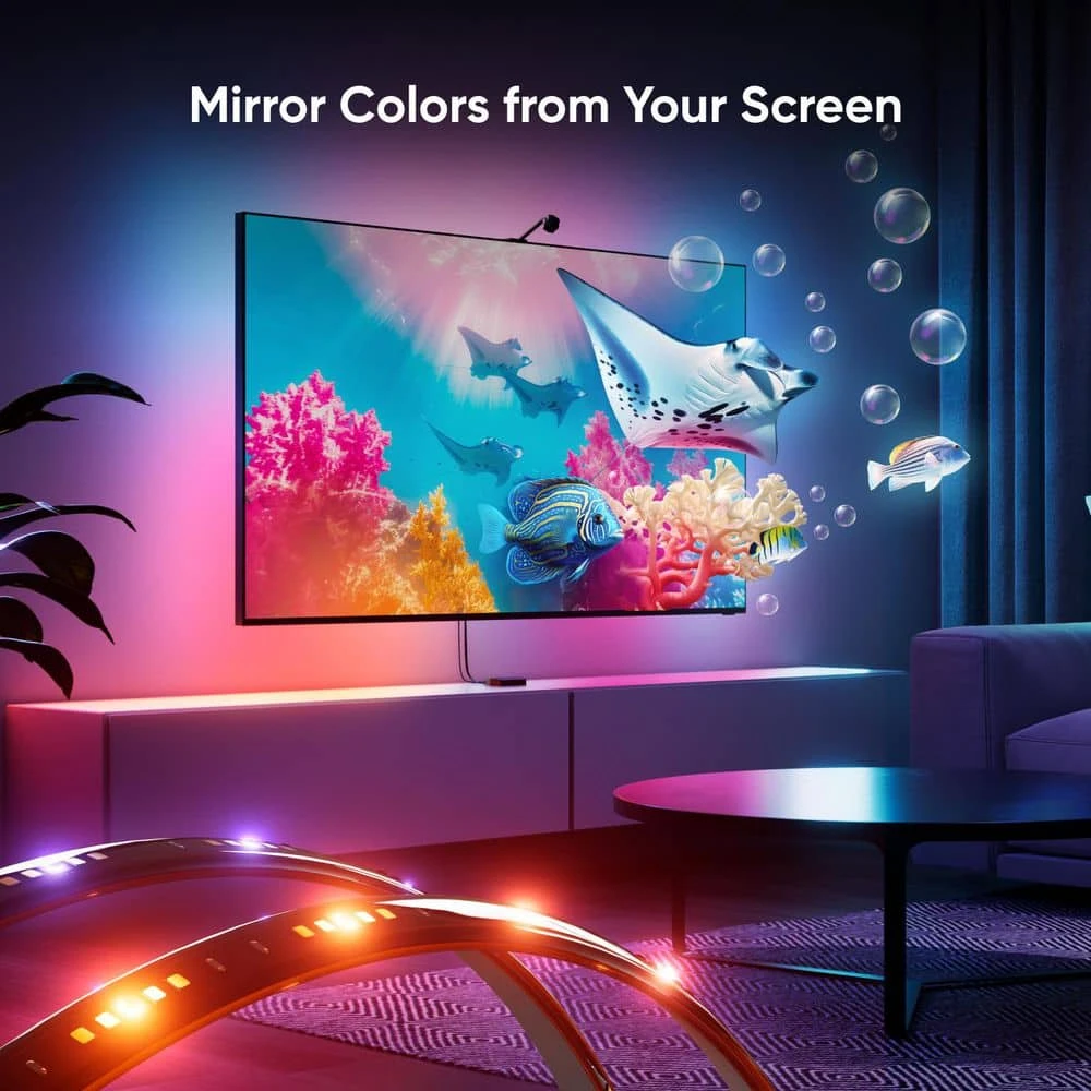 Nanoleaf 4D LED Addressable Lighting- Strip Light With Camera Starter Kit For 65 In. To 85 In. TVs 4 Nanoleaf 4D LED Addressable Lighting- Strip Light With Camera Starter Kit For 65 In. To 85 In. TVs - Image 2
