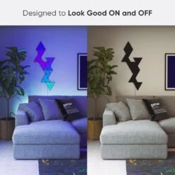 Nanoleaf Shapes - Modular Lighting Black Triangles Smarter Kit RGBW LED Light Panels 6500K (9-Pack) 11 Nanoleaf Shapes - Modular Lighting Black Triangles Smarter Kit RGBW LED Light Panels 6500K (9-Pack) -Lamp Parts nanoleaf wall light panels nl47 0103tw 9pk 40 1000
