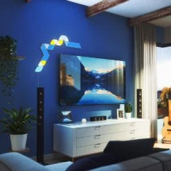 Nanoleaf Shapes - Modular Lighting Mini Triangles Smarter Kit RGBW (9 LED Light Panels) -Lamp Parts nanoleaf wall light panels nl48 0003tw 9pk 4f 1000