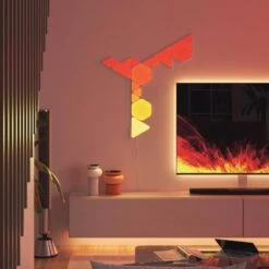 Nanoleaf Shapes - Modular Lighting Mini Triangles Smarter Kit RGBW (9 LED Light Panels) -Lamp Parts nanoleaf wall light panels nl48 0003tw 9pk 66 1000