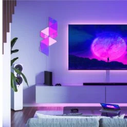 Nanoleaf Shapes - Modular Lighting Mini Triangles Smarter Kit RGBW (9 LED Light Panels) -Lamp Parts nanoleaf wall light panels nl48 0003tw 9pk 76 1000