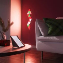 Nanoleaf Shapes - Modular Lighting Mini Triangles Smarter Kit RGBW (9 LED Light Panels) -Lamp Parts nanoleaf wall light panels nl48 0003tw 9pk c3 1000