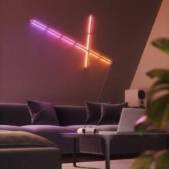 Nanoleaf Lines Smarter Kit Multi-Color Modular Backlit LED Wall Light Bars Gaming And Entertainment (9 Light Bars) -Lamp Parts nanoleaf wall light panels nl59 k 0003lw 9pk c3 1000