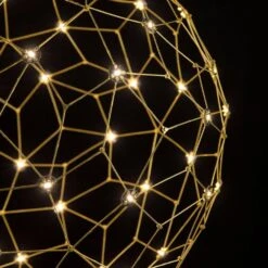 Golden Lighting Spheris 21.6-Watt 1 Light Natural Brass Integrated LED Globe Pendant Light With No Shade -Lamp Parts natural brass golden lighting pendant lights 5462 24 nbs 4f 1000