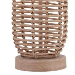 Heideman 21 In. Natural Color Mid-Century Rattan Bedroom Living Room Bedside Desk Nightstand Table Lamps Set Of 2 -Lamp Parts natural color rattan maxax table lamps t124 nat 44 1000