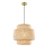 Safavieh Klara 4-Watt 1-Light Natural Pendant Light With Rattan Shade 1 Safavieh Klara 4-Watt 1-Light Natural Pendant Light With Rattan Shade -Lamp Parts natural safavieh pendant lights pnd4128a 64 1000