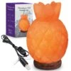 8 In. Pineapple Shaped Himalayan Salt Lamp - Dimmer Cord And Bulbs Included 100% Natural Himalayan Pink Salt -Lamp Parts nevlers novelty lights nd 36 64 1000