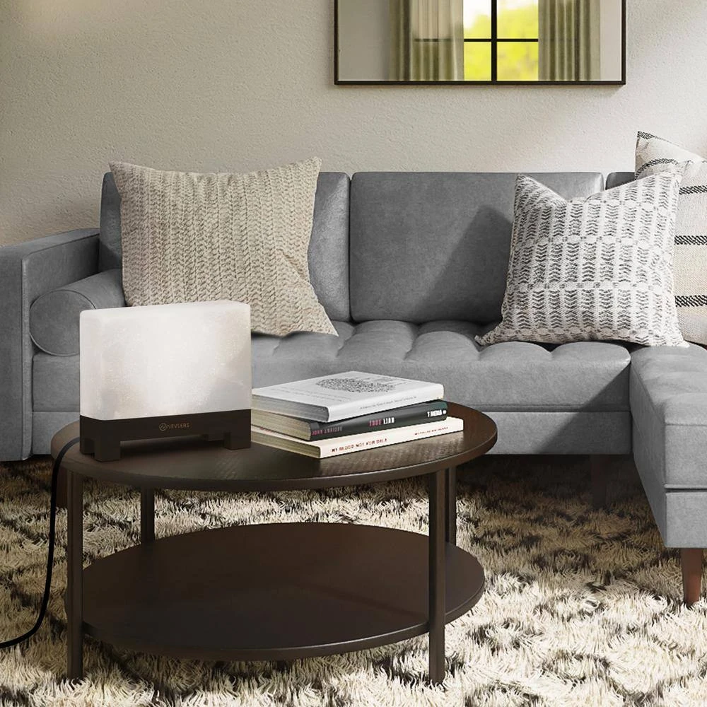 8 In. Modern Rectangle Shaped White Himalayan Salt Lamp : Included Dimmer Cord And 2 Bulbs- 100% Himalayan Pink Salt 5 8 In. Modern Rectangle Shaped White Himalayan Salt Lamp : Included Dimmer Cord And 2 Bulbs- 100% Himalayan Pink Salt - Image 3