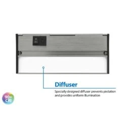 NUC-5 Series 8 In. Nickel Selectable LED Under Cabinet Light 17 NUC-5 Series 8 In. Nickel Selectable LED Under Cabinet Light -Lamp Parts nickel nicor under cabinet bar lights nuc508snk 66 1000