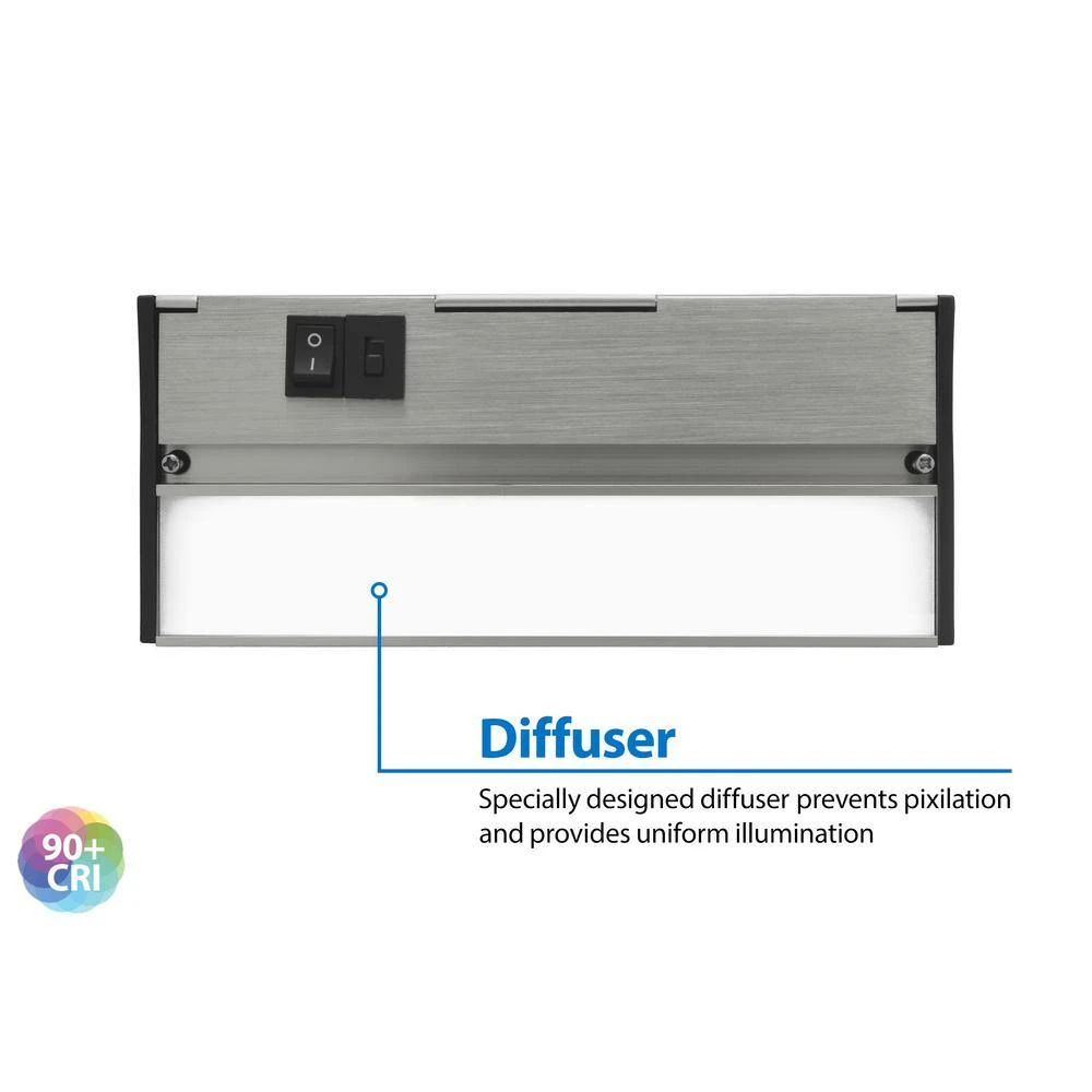 NUC-5 Series 8 In. Nickel Selectable LED Under Cabinet Light 8 NUC-5 Series 8 In. Nickel Selectable LED Under Cabinet Light - Image 6