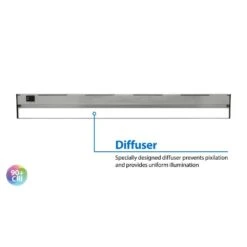 NUC-5 Series 30 In. Nickel Selectable LED Under Cabinet Light 17 NUC-5 Series 30 In. Nickel Selectable LED Under Cabinet Light -Lamp Parts nickel nicor under cabinet bar lights nuc530snk 66 1000