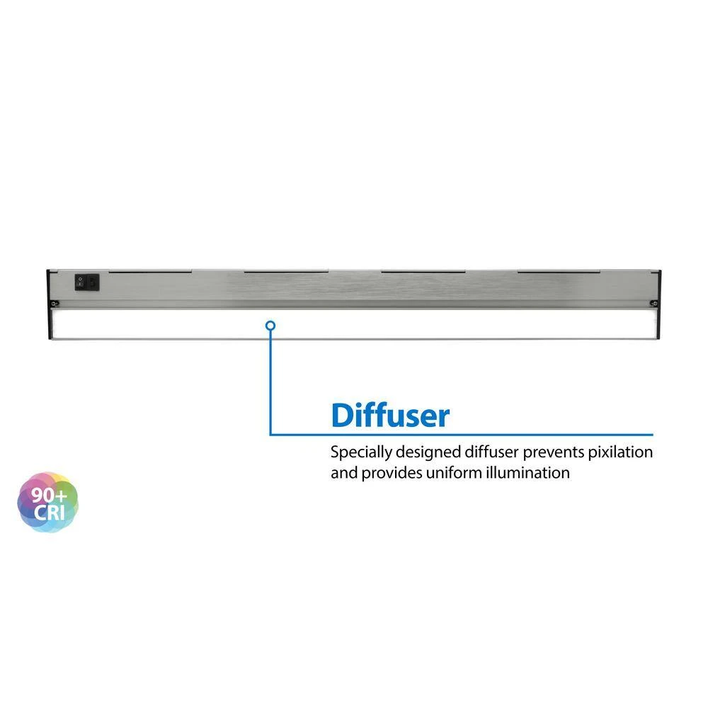 NUC-5 Series 30 In. Nickel Selectable LED Under Cabinet Light 8 NUC-5 Series 30 In. Nickel Selectable LED Under Cabinet Light - Image 6