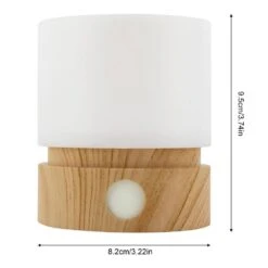 0.3-Watt Wood Modern Dimmable Touch Tap Light Integrated LED Cylindrical Night Light, 3000K -Lamp Parts night lights jzuc6i 000400 4f 1000