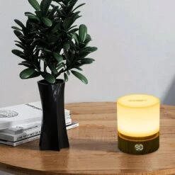 0.3-Watt Wood Modern Dimmable Touch Tap Light Integrated LED Cylindrical Night Light, 3000K -Lamp Parts night lights jzuc6i 000400 76 1000