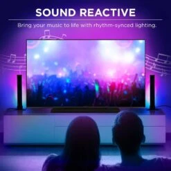 Sound Reactive RGBIC LED Light Bars With Remote Control-2 Pack -Lamp Parts night lights lh ml160 999 44 1000