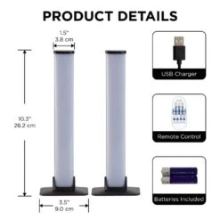 Sound Reactive RGBIC LED Light Bars With Remote Control-2 Pack -Lamp Parts night lights lh ml160 999 76 1000