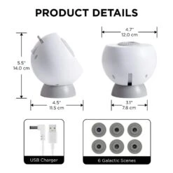 USB Powered HD Lens Planetarium Integrated LED Night Light Bulb Projector With 6-Changeable Slides -Lamp Parts night lights lh ml161 999 76 1000