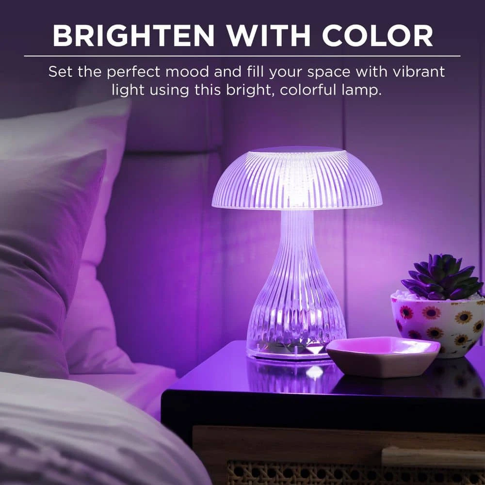 7.1 In. Rechargeable RGB Night Light Bulb Mushroom Crystal Lamp With USB Charging Cable 7 7.1 In. Rechargeable RGB Night Light Bulb Mushroom Crystal Lamp With USB Charging Cable - Image 5