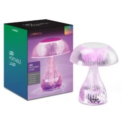 7.1 In. Rechargeable RGB Night Light Bulb Mushroom Crystal Lamp With USB Charging Cable 10 7.1 In. Rechargeable RGB Night Light Bulb Mushroom Crystal Lamp With USB Charging Cable -Lamp Parts night lights lh ml163 999 c3 1000