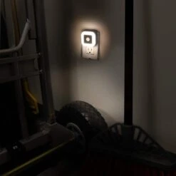 2 In. Plug-In Indoor Square LED Motion Sensor Automatic Dusk To Dawn Fade On And Off Warm White Night Light -Lamp Parts night lights nl ddmm hd 77 1000