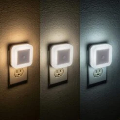 Adjustable White LED Plug-In White Night Light With Automatic Dusk To Dawn 16 Adjustable White LED Plug-In White Night Light With Automatic Dusk To Dawn -Lamp Parts night lights nl rgww tsw 66 1000