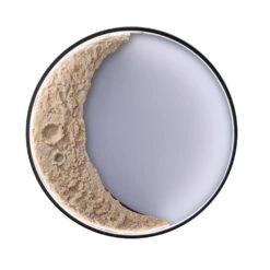 25 In. H 3D Aluminum Moon Indoor And Outdoor Wall Lamp With Remote Control And Timming Function