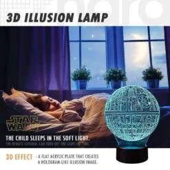 3D Night Light With 16 Colors And 3 Star Wars Patterns, Outdoor Lamp With Remote Control And USB Power -Lamp Parts novelty lights 27isa17322 44 1000