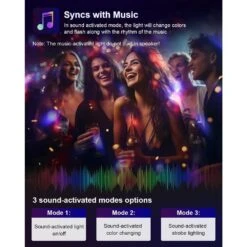 Sound Activated 3.82 In. Outdoor Disco Lamp With Remote Control And Multi-Color LED Lighting For Parties And Home Decor 13 Sound Activated 3.82 In. Outdoor Disco Lamp With Remote Control And Multi-Color LED Lighting For Parties And Home Decor -Lamp Parts novelty lights 27isa17326 44 1000