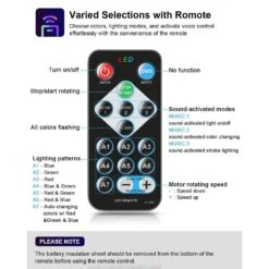 Sound Activated 3.82 In. Outdoor Disco Lamp With Remote Control And Multi-Color LED Lighting For Parties And Home Decor 11 Sound Activated 3.82 In. Outdoor Disco Lamp With Remote Control And Multi-Color LED Lighting For Parties And Home Decor -Lamp Parts novelty lights 27isa17326 4f 1000